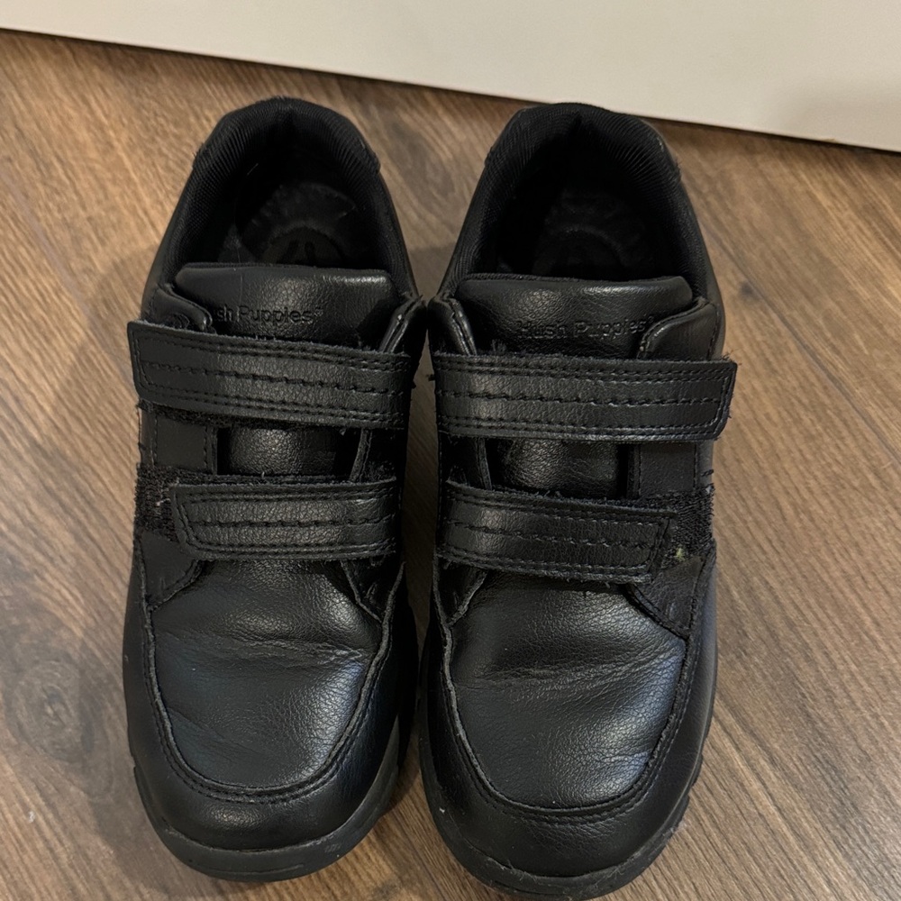 Kids Hush Puppies Black Non-Marking Sole